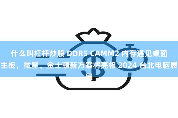 什么叫杠杆炒股 DDR5 CAMM2 内存遇见桌面主板，微星、金士顿新方案将亮相 2024 台北电脑展