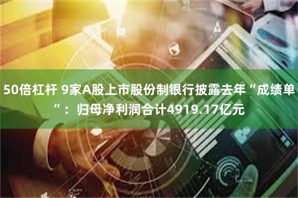 50倍杠杆 9家A股上市股份制银行披露去年“成绩单”：归母净利润合计4919.17亿元