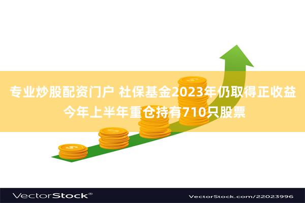 专业炒股配资门户 社保基金2023年仍取得正收益 今年上半年重仓持有710只股票