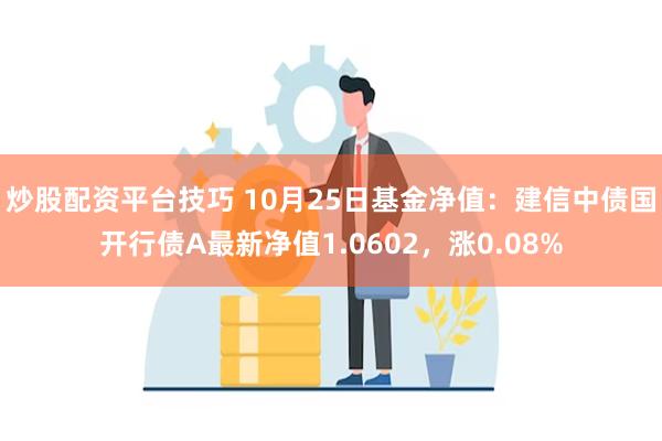 炒股配资平台技巧 10月25日基金净值：建信中债国开行债A最新净值1.0602，涨0.08%