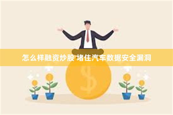 怎么样融资炒股 堵住汽车数据安全漏洞